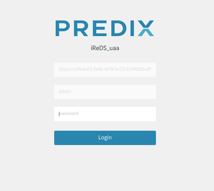 Open service instance in Predix