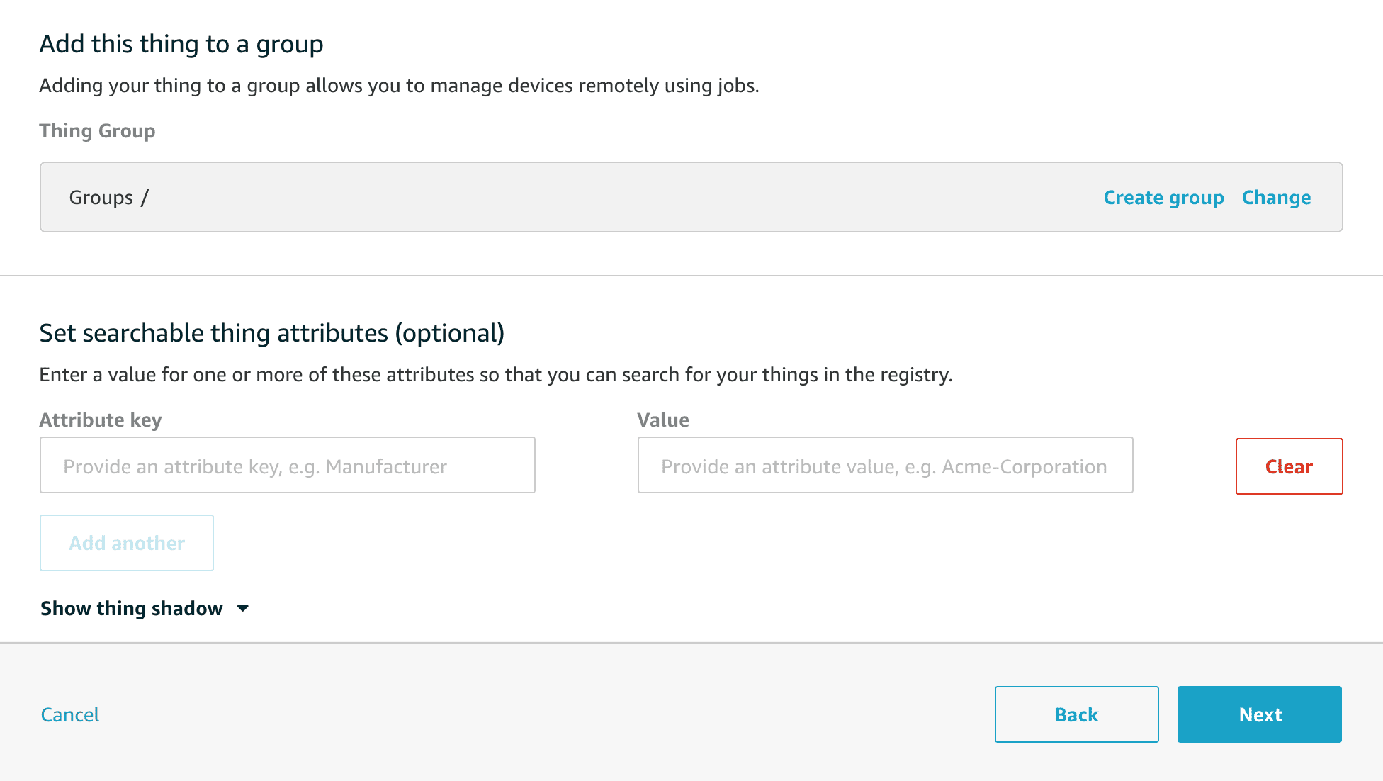 Add device in IoT core